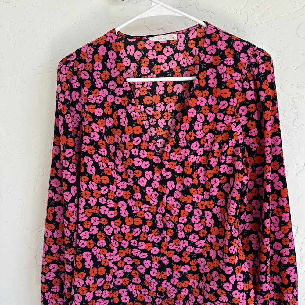 Boutique Floral Long Sleeve Blouse